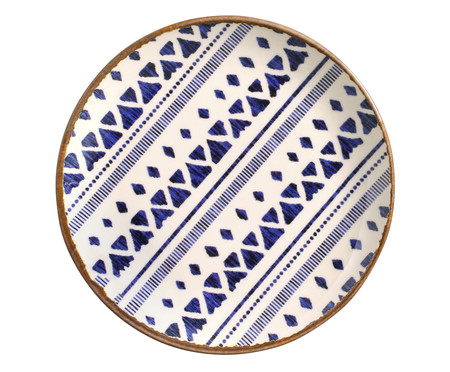 Jogo de Pratos para Sobremesa em Cerâmica Coup Asteca - Azul | WestwingNow
