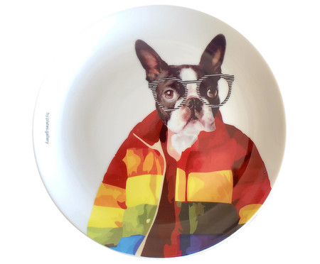 Prato em Porcelana Boston Terrier Fashion | WestwingNow