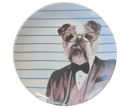 Prato de Porcelana English Bulldog Black Tie | WestwingNow