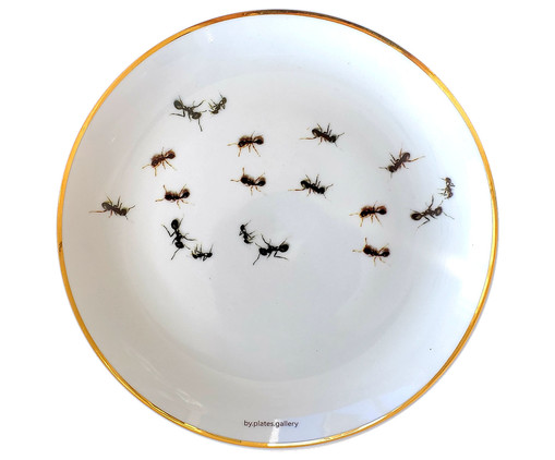 Prato de Porcelana Formigas, Branco | WestwingNow