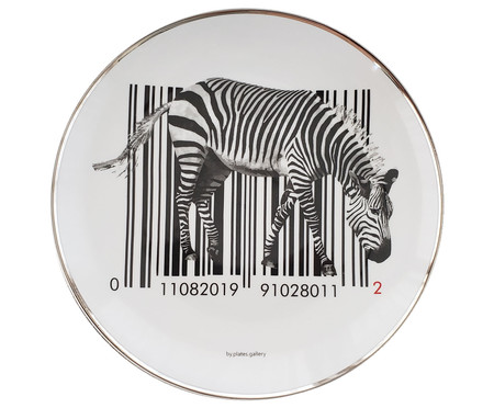 Prato de Porcelana Bar Code Zebra | WestwingNow