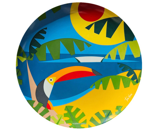 Prato de Porcelana Tucano Tom Veiga, Multicolorido | WestwingNow
