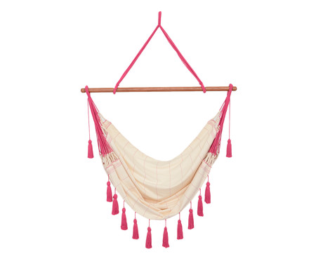 Poltrona Suspensa com Tassel Pop Pink