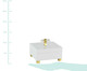 Caixa Decorativa de Madeira Agnès - Branca e Dourada, Branco | WestwingNow