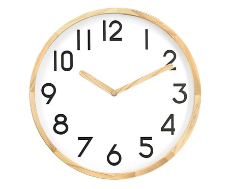 Relógio de Parede em Madeira Anne - Branco