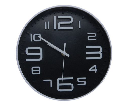 Relógio de Parede Preto, Preto | WestwingNow
