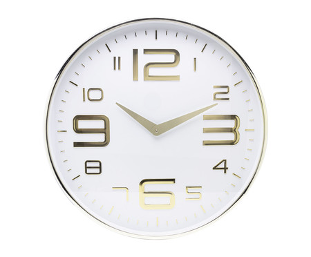 Relógio de Parede Branco com Dourado | WestwingNow
