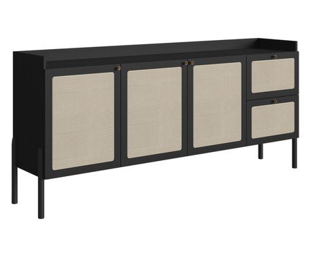 Buffet Tela Oslo Nero 3 Portas | Westwing