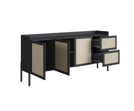 Buffet Tela Oslo Nero 3 Portas | Westwing