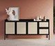 Buffet Tela Oslo Nero 3 Portas, Preto | WestwingNow