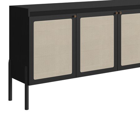 Buffet Tela Oslo Nero 3 Portas | Westwing