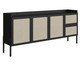 Buffet Tela Oslo Nero 3 Portas, Preto | WestwingNow