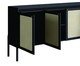 Buffet Tela Oslo Nero 3 Portas, Preto | WestwingNow