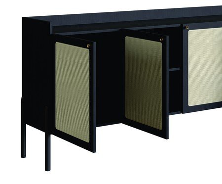 Buffet Tela Oslo Nero 3 Portas | Westwing