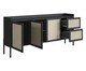 Buffet Tela Oslo Nero 3 Portas, Preto | WestwingNow