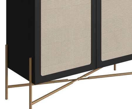 Buffet Bar Tela Oslo Nero e Dourado | Westwing