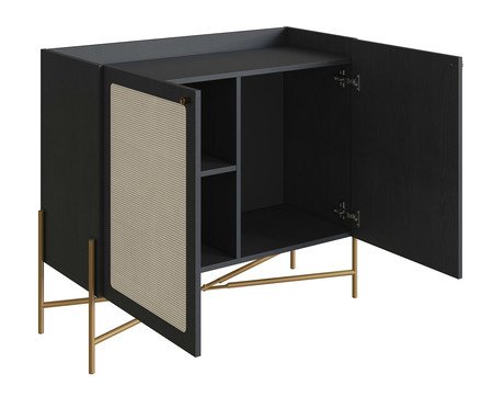 Buffet Bar Tela Oslo Nero e Dourado | Westwing