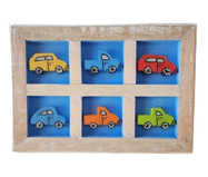 Quadro de Madeira Carrinhos Colorido | WestwingNow