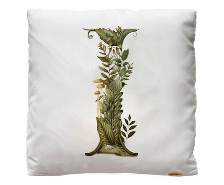 Capa de Almofada Monograma Botanical Letra I Branca | Westwing