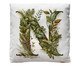 Capa de Almofada Monograma Botanical Letra N Branca, Branco | WestwingNow