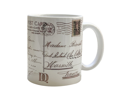 Caneca Post Card Branca, Branco | WestwingNow