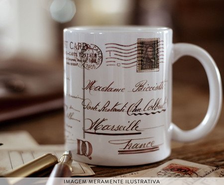 Caneca Post Card Branca | Westwing