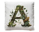 Capa de Almofada Monograma Botanical Letra A Branca, Branco | WestwingNow