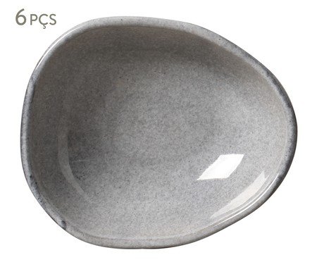 Jogo de Cumbucas Oval Orgânico Dust Cinza | Westwing