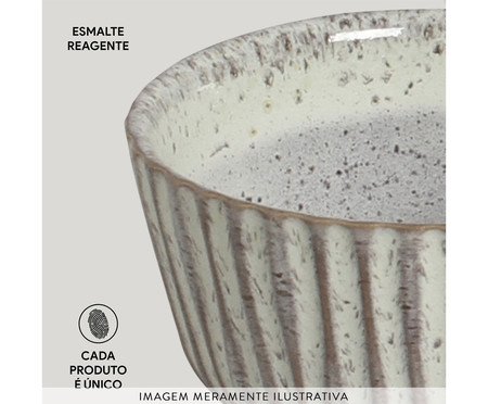 Jogo de Ramequins Médio Linhas Pistache Verde Menta | Westwing