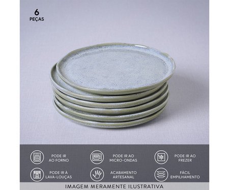 Jogo de Pratos para Pão Bio Green Granite | Westwing
