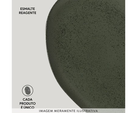 Jogo de Pratos Raso Orgânico Greenery Verde | Westwing