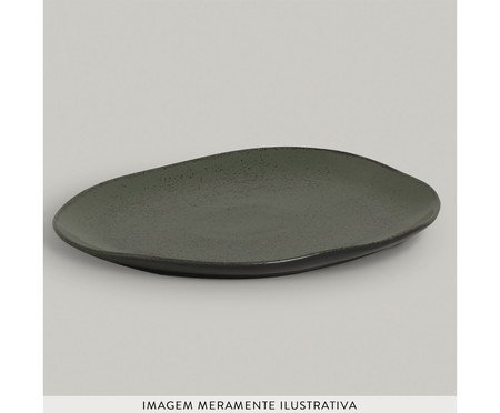 Jogo de Pratos Raso Orgânico Greenery Verde | Westwing