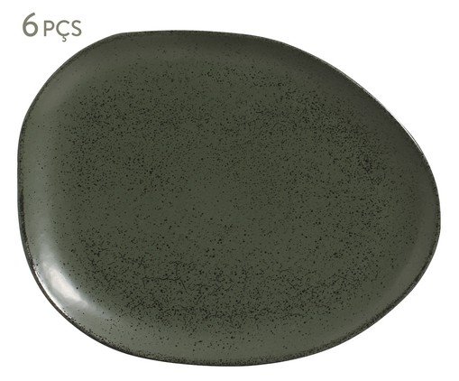 Jogo de Pratos Raso Orgânico Greenery Verde, Verde | WestwingNow