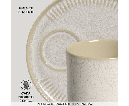 Jogo de Canecas com Pires Coup Stoneware Latte Cru | Westwing