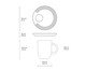 Jogo de Canecas com Pires Coup Stoneware Latte Cru, Bege | WestwingNow