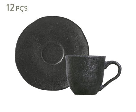 Jogo de Xícaras para Café Orgânico Carbon Abstrato | Westwing