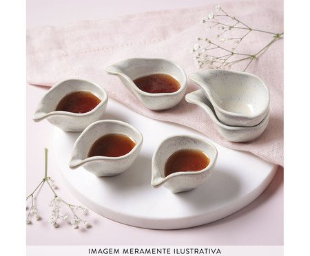 Jogo de Molheiras Oval Orgânico Latte Cru | Westwing