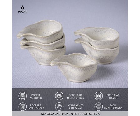 Jogo de Molheiras Oval Orgânico Latte Cru | Westwing