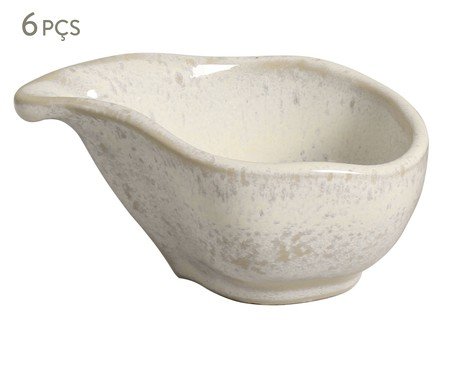Jogo de Molheiras Oval Orgânico Latte Cru | Westwing