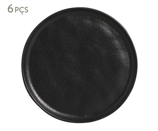 Jogo de Pratos para Pão Bio Matte Preto, Preto | WestwingNow