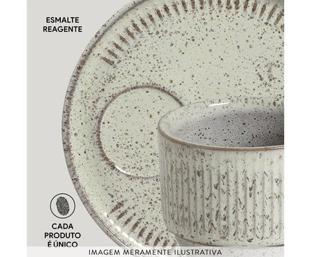 Jogo de Xícaras para Chá Empilhável Linhas Pistache Verde Menta | Westwing