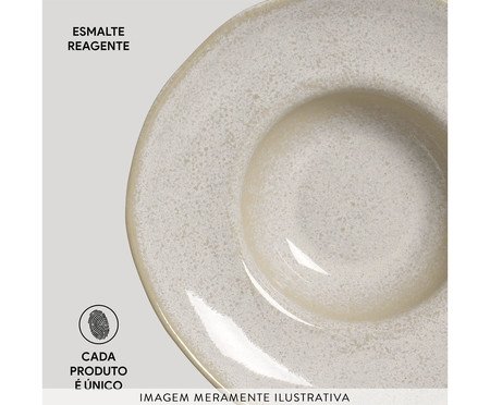Jogo de Pratos para Massa Orgânico Latte Cru | Westwing