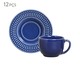 Jogo de Xícaras e Pires para Chá em Cerâmica Roma - 06 Pessoas, Azul | WestwingNow