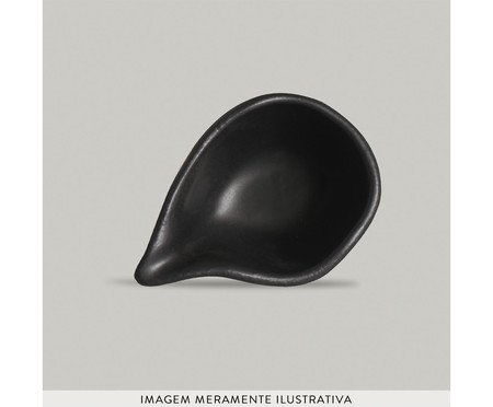 Jogo de Molheiras Oval Orgânico Preto Matte Preto | Westwing