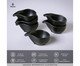 Jogo de Molheiras Oval Orgânico Preto Matte Preto, Preto | WestwingNow