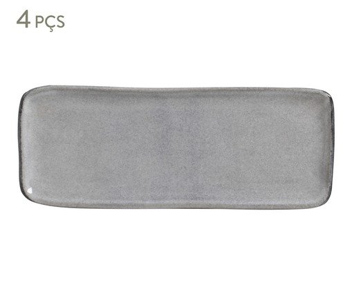 Jogo de Travessa Orgânico Dust, Cinza | WestwingNow