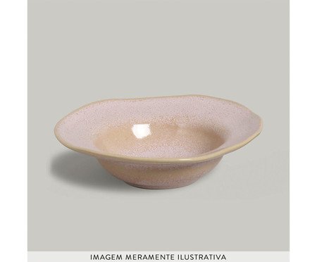 Jogo de Pratos para Sobremesa Orgânico Litchi Rosa | Westwing