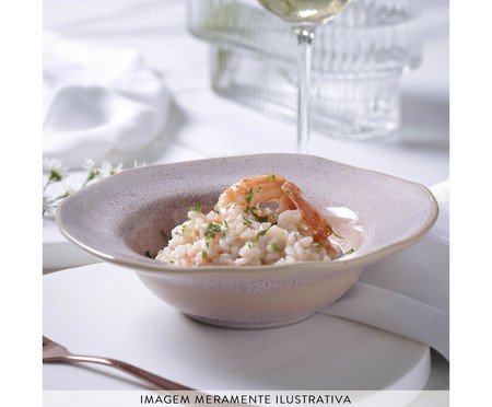 Jogo de Pratos para Sobremesa Orgânico Litchi Rosa | Westwing