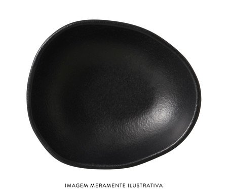 Jogo de Cumbucas Oval Orgânico Preto Matte Preto | Westwing
