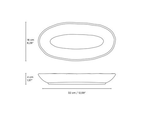 Jogo de Travessas Oval Funda Orgânico Dust Cinza | Westwing